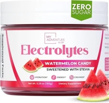 Zero Sugar - Watermelon Candy Electrolytes Powder - 30 Servings (Pack of 1) 