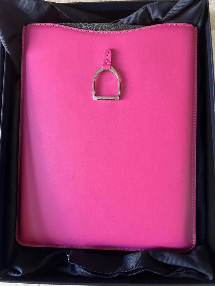 Ralph Lauren Purple Label Pink Leather Tablet Case For Original Apple iPad $395 - Image 2 of 4
