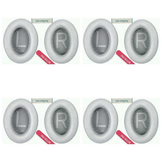 4PCS SILVER Ear Cushion Kit Bose 35 QC35 Headphones Pads