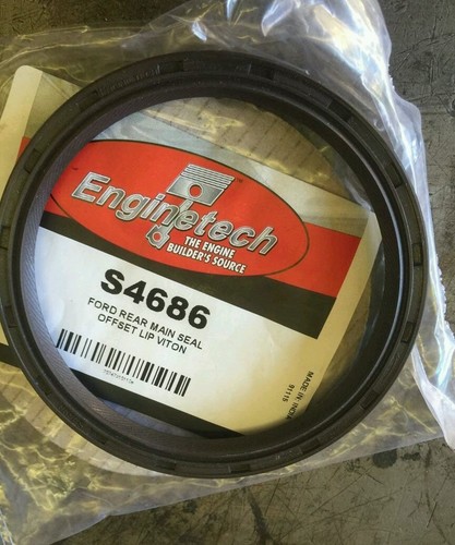 Engine Tech S4686 Rear Main Seal - Ford 302/5.0L 1982-Up Offset Lip Viton - Picture 2 of 3