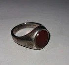 Silver and Onyx Signet Ring Mens Vintage
