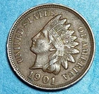 1901 Indian Head Cent / Extremely Fine XF / Low Shipping / Coin #I015