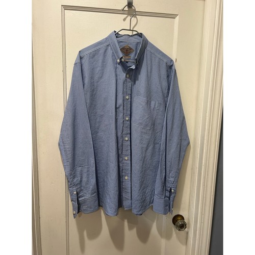 Bills khakis men XL blue gingham button down shirt - Picture 2 of 5