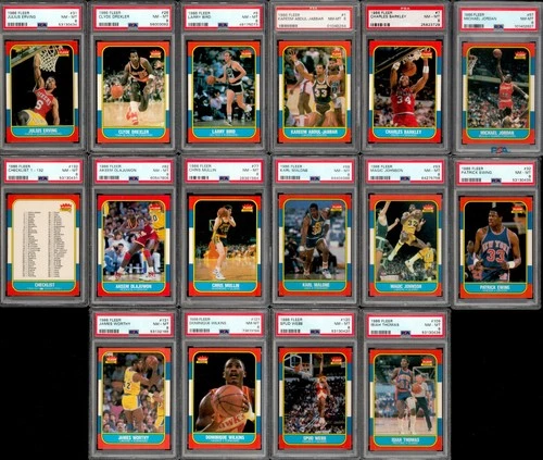 1986 Fleer Basketball COMPLETE Set PSA 8 or Better #57 Michael Jordan RC PSA 8