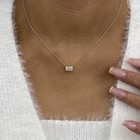 1ct Radiant Pendant Necklace Yellow Gold 14K Labcreated Diamond F/VS — photo 8