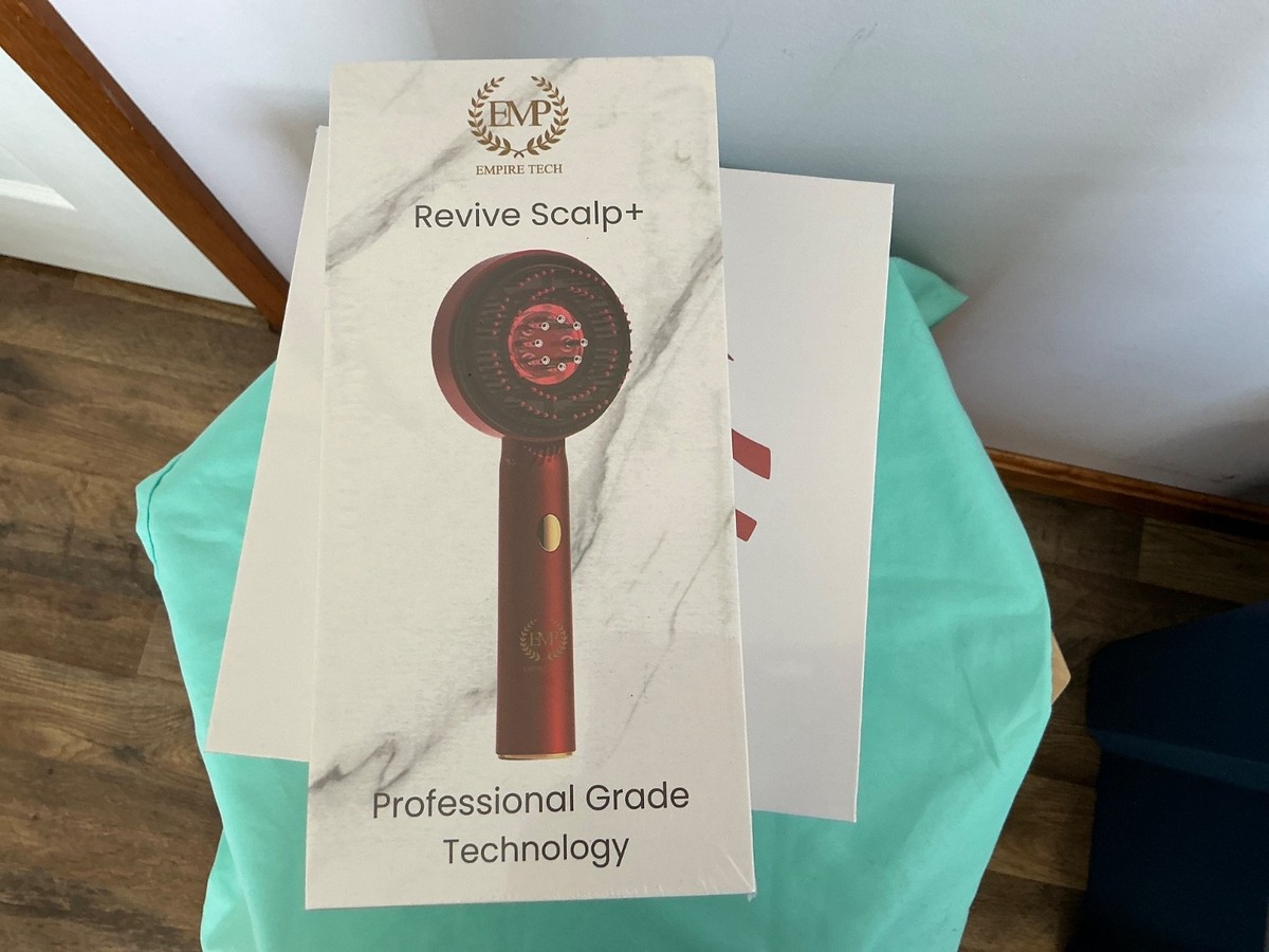 Empire Tech Revive Scalp+ Device in Metallic Red - never used Welcome to Empire Technology Home Page main image 4