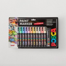 Uni-ball Posca 12 Pack Standard 5M | Acrylic Paint Pens Arts & Crafts Drawing