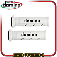 Domino Manopole A250 On Road Racing 2X 125Mm 120Mm Offen Weiß Schwarz