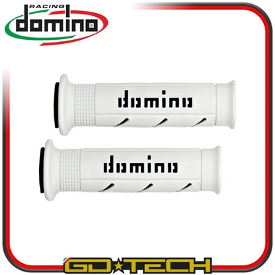 MANOPOLE DOMINO A250 MOTO SCOOTER STRADALI Bianco Nero ON ROAD RACING Forate