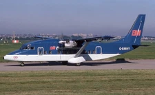 Short 360 S-360-200 British Midland Airways Desk Wood Airplane Model Small 1/72