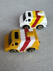 Lot Of 4 Vintage Micro Machines Galoob 70s Van Pickup Truck 1988