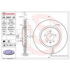 2x Brembo Scheibenbremse hinten LR153550 26054590