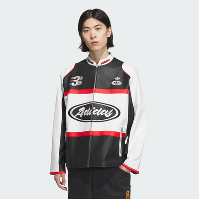 adidas originals Racing V-Day Pleather Men's Jacket JM8031 | eBay