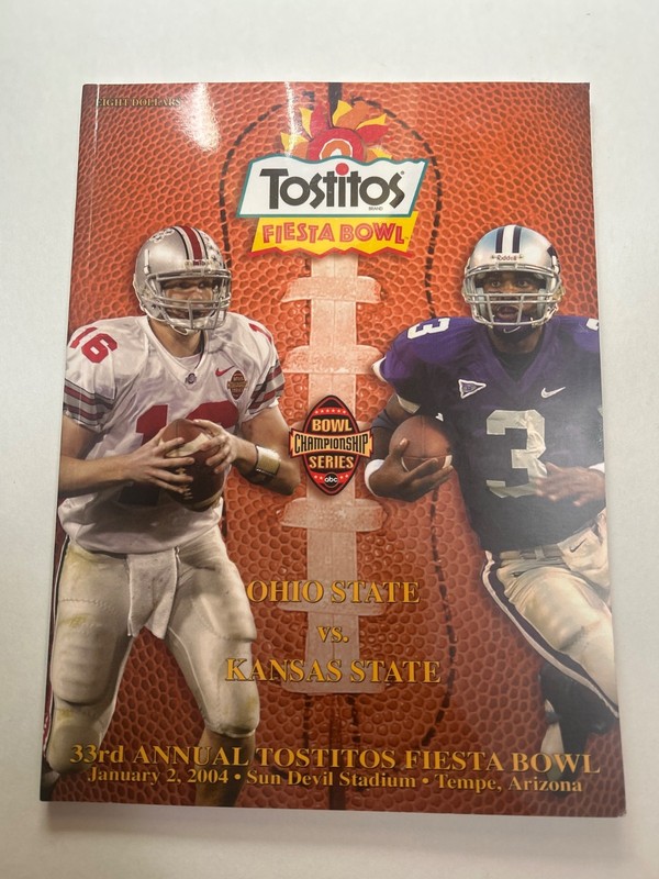 2004 Fiesta Bowl Program Ohio State vs Kansas State BCS Tostitos