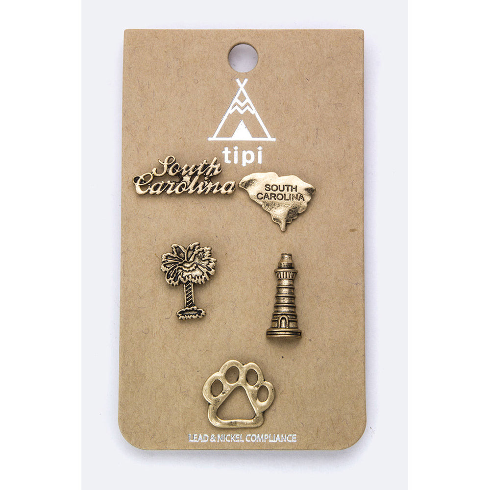Brand New Stylish Women Fashion South Carolina 5 PC Pin Badges Gift Set