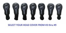 AGXGOLF Hybrid Golf Club Head Cover Long Neck Black Choose From 3 4 5 6 7 8 or 9
