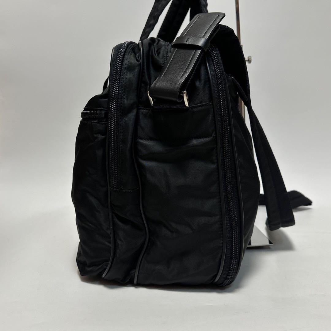 PRADA Triangle Logo Briefcase Business Hand Shoulder Bag Leather Auth R02130 thumbnail 4