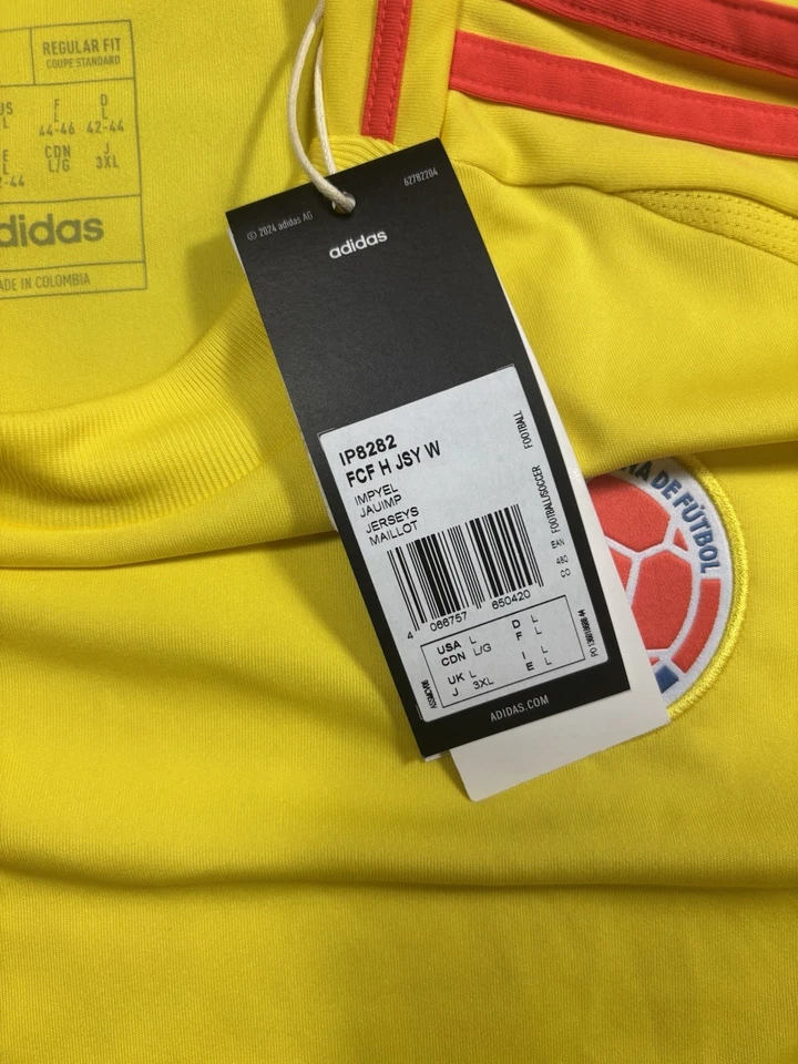 Nueva con etiquetas Camiseta de Fútbol Adidas Federación Colombiana De Futbul Columbia Grande ¡NUEVA! Foto 4 de 4
