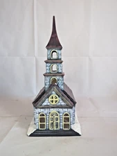 Vintage Byron Molds Hand Painted  church Ceramic