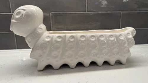 Vintage McCoy Floraline “Caterpillar” Planter Signed USA Mid-Century Collectible