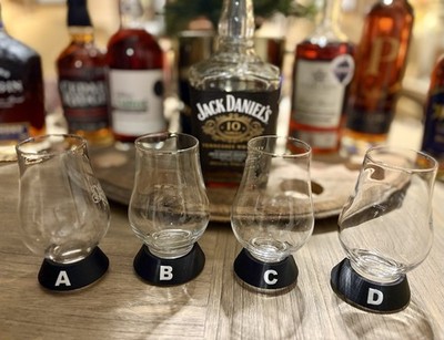Glencairn A-D Clips for Blind Whiskey Tastings - Label Your Dram!