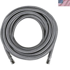 25 FT Ice Maker Water Line - Durable Braided Stainless Steel Connection