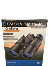 Compact 10-30x50mm Binoculars with Carrying Case Open Box