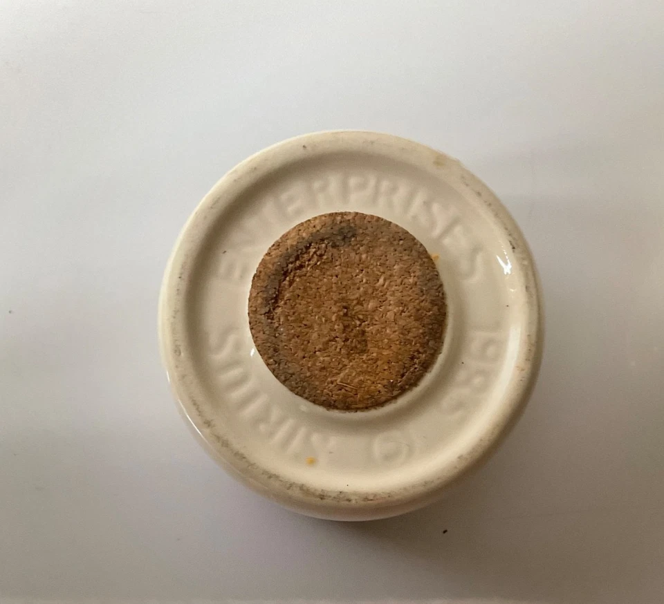 Quemador calentador de popurrí Sirius Enterprises 1985 vintage color marfil y floral Foto 3 de 4