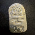 Monarch Precious Metals Hand Poured Tombstone 2 Oz .999 Fine Silver Bar U238