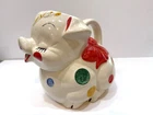 Vintage Shawnee Art Pottery Pig Pitcher/Creamer Mid Century Bisque Polka Dot