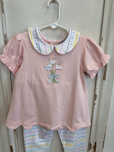 Ishtex Girls Flower Heart Bouquet Pastel Easter Spring Summer Set Sz 5 NWT - Picture 13 of 13