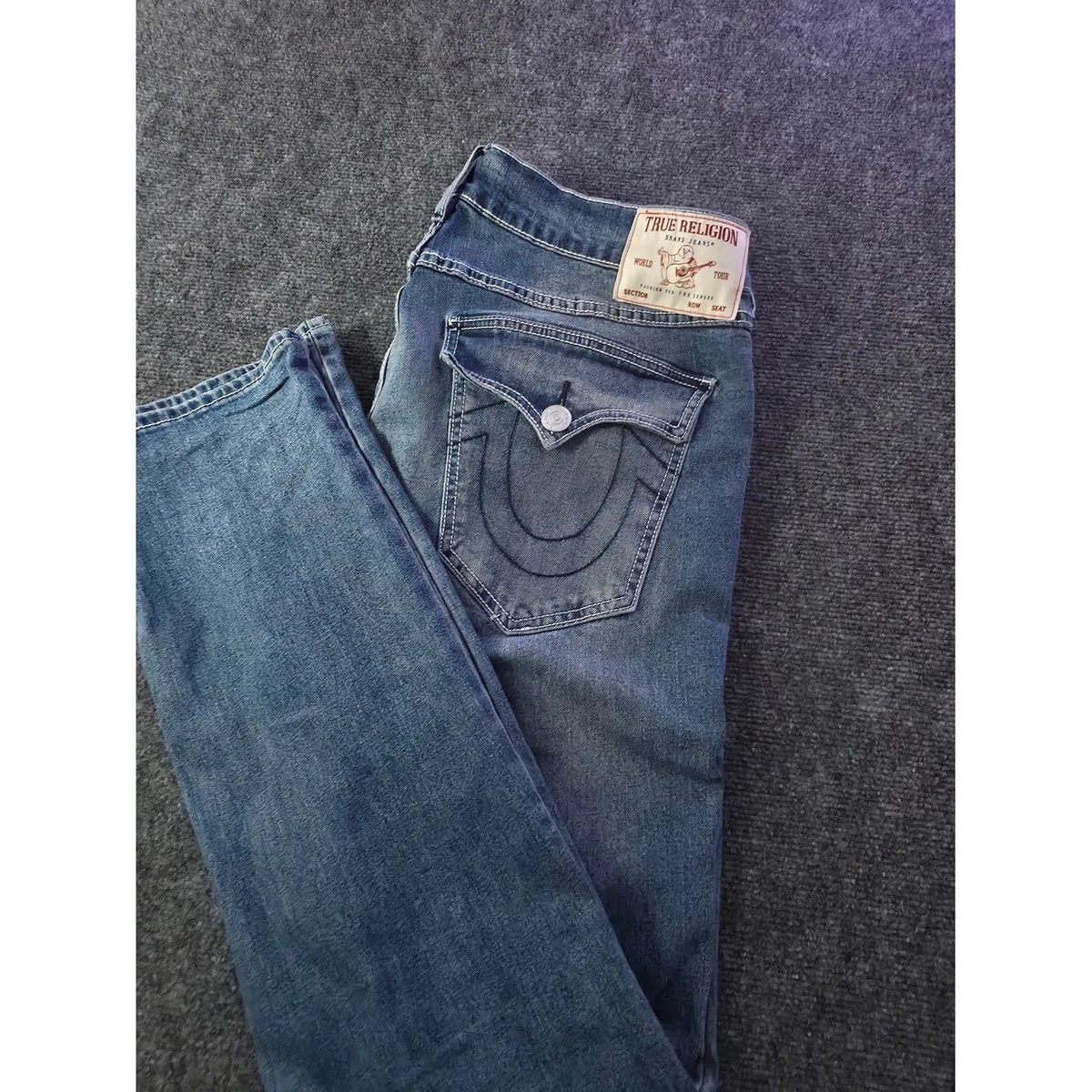 True Religion Ricky Blue Jeans for Men for sale | eBay