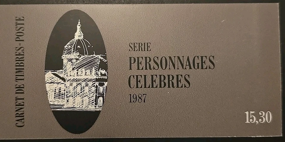 France Booklet Mi: MH7 Famous People 1987 F-VF MNH Unfolded Semi-Postal - Image 3 of 4