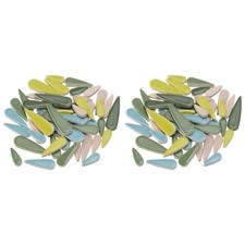 Petal Mosaic Tiles 200g Tear Drop Porcelain Mosaic Green Gray Blue Grass Green