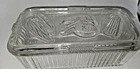 Vintage 1930s Federal Glass Refrigerator Dish Box Embossed Vegetable Lid 8” x 3”
