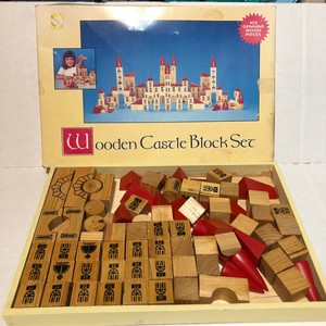 wooden castle block set