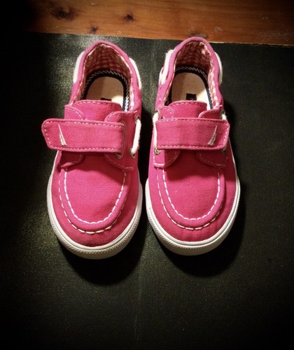 Nautica Boat Shoes Sz 8 Toddler Girl Pink Slip On - Picture 2 of 8