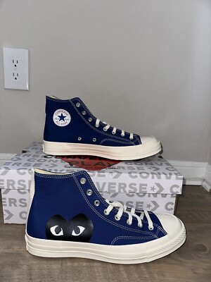 Size 12 - Converse Comme des Garcons PLAY Chuck 70 High Blue Quartz