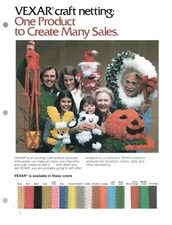 VEXAR CRAFT NETTING Print Ad + 11 Macrame' Pattern Craft Ideas Instructions