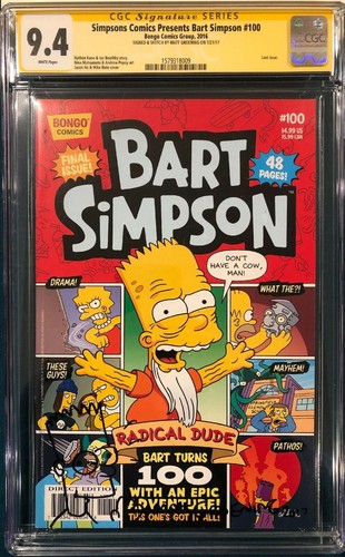 MATT GROENING signed ORIGINAL BART SIMPSON Sketch Art CGC 9.4 comic CBCS Homer