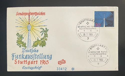 GERMANY-1965-GERMAN RADIO EXHIBITION STUTTGART 1965-FDC-COVERJ1557
