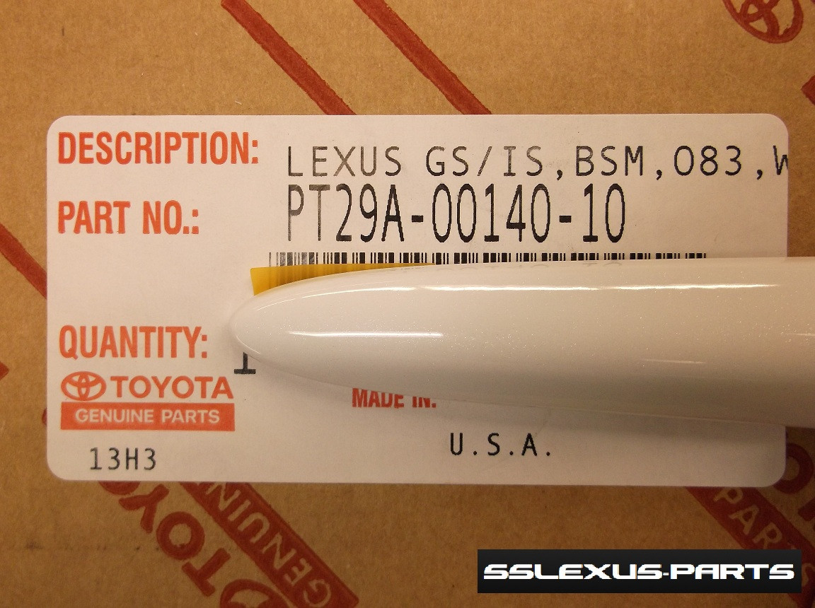 Lexus ES350 Crafted Line (2015) OEM BODY SIDE MOLDINGS SET (Ultra White