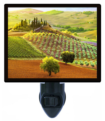Italy Decorative Photo Night Light, Tuscan Landscape, Wine