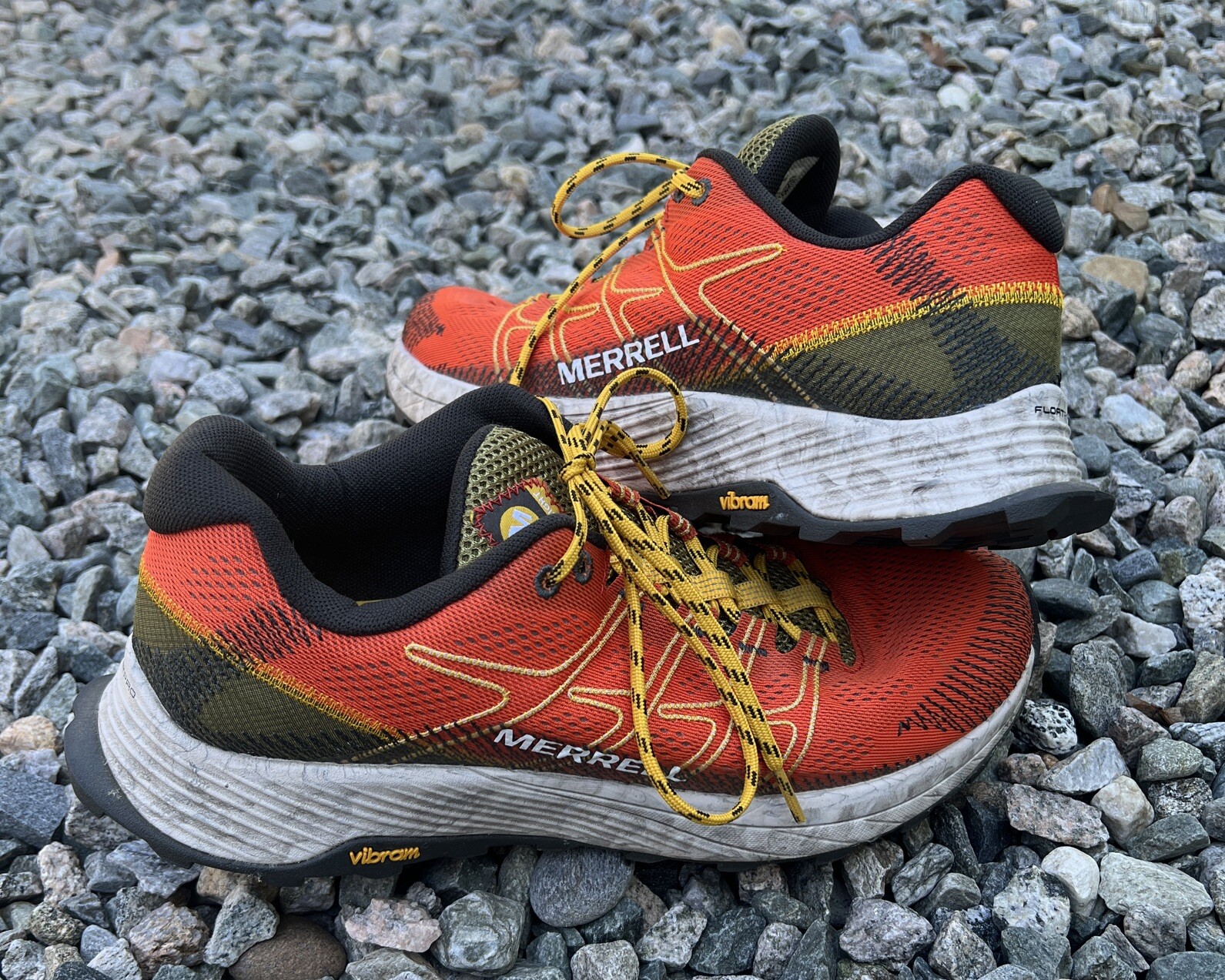 Scarpe da trekking Merrell Moab Flight FloatPro da uomo taglia 9 suola arancione Vibram ✅