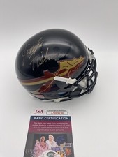 Coach Jimbo Fisher Signed Florida State Seminoles Black Mini Helmet JSA 13Champs