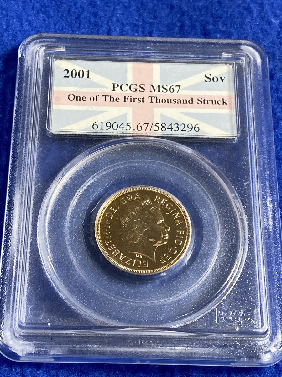 2001 Great Britain Gold Sovereign PCGS MS67 One of 1st