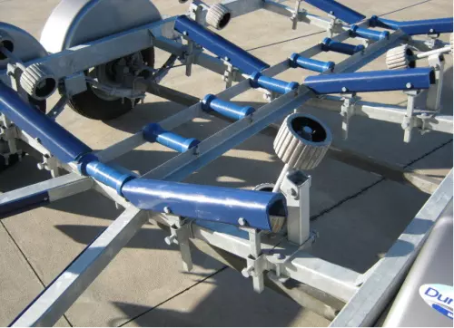 Boat Trailer Bunk Skids Self Centering Glider Kit. Self Centre Guide V Kit Blue - Picture 6 of 9