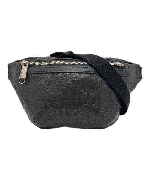 GUCCI Black Leather GG Embossed Body Belt Bag 658582 525040 | eBay