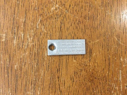 Vintage 1974 Prince Edward Island PEI War Amps Key Tag Keychain - Picture 2 of 2