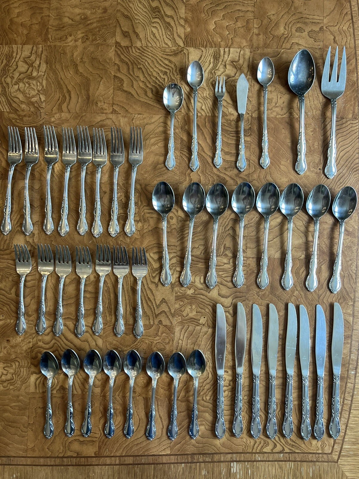 Oneida Vintage Stainless Flatware Set Northland Korea Silverware - 46 Pieces